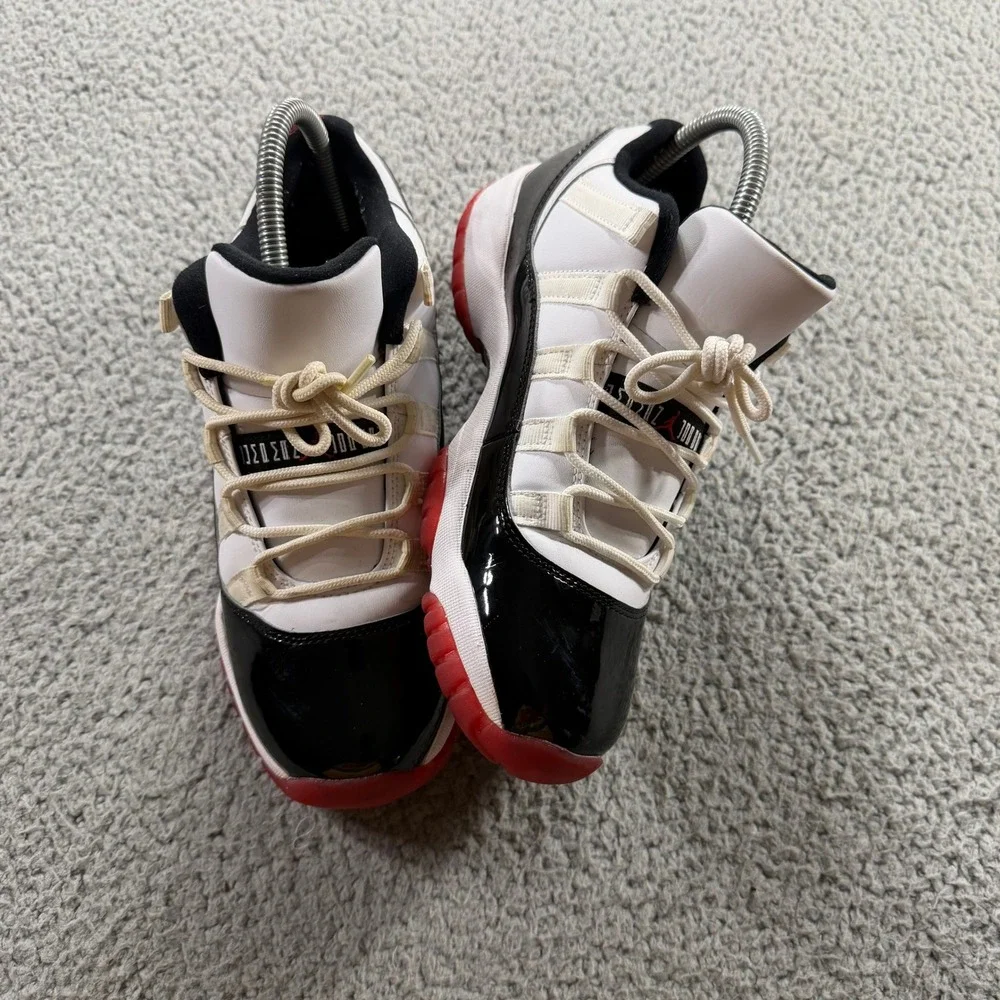 Air Jordan 11 Retro Low Concord Bred White Black Red 528896-160 Kids 7Y